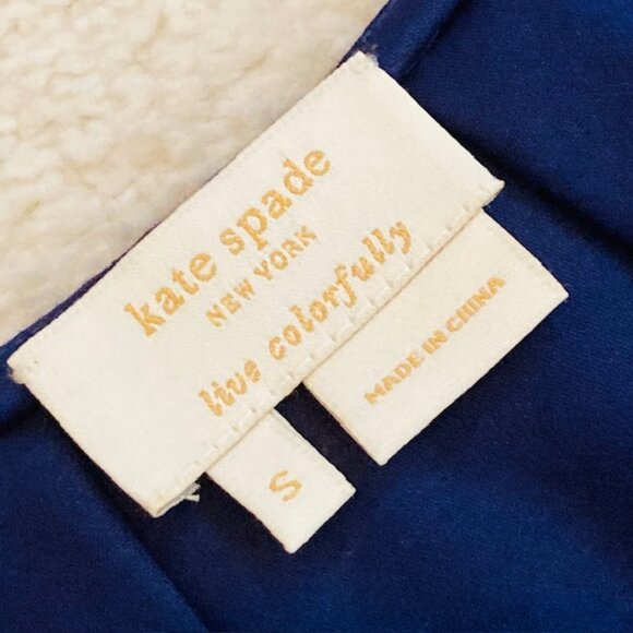 Kate Spade $228 Womens Small Blue Embellished Floral Applique Jewel Beaded Top - Picture 6 of 8